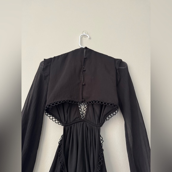 ASOS DESIGN mini dress with long sleeve and circle trim Sz 0 - Picture 10 of 12